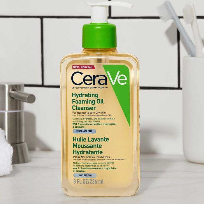 فوم شستشوی روغنی سراوی مدل Hydrating Foaming Oil حجم 236 میلی لیتر های کپی