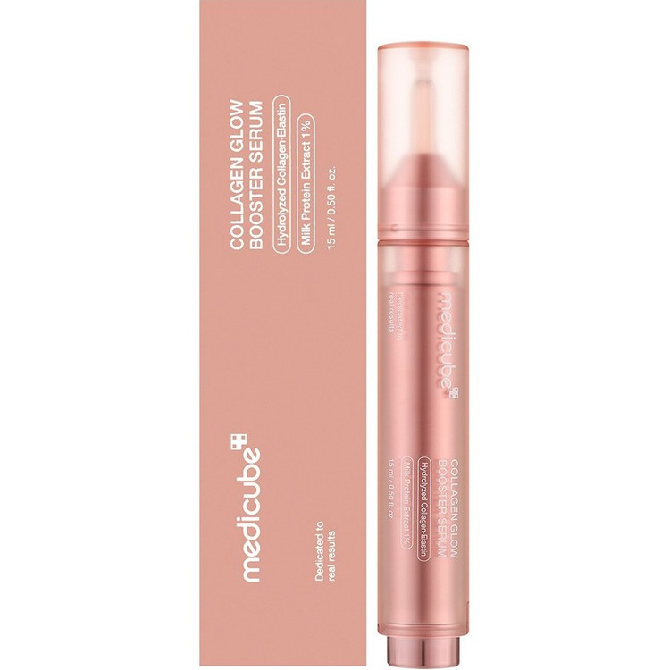 بوستر سرم جوانساز کلاژن مدی کیوب مدل Collagen Glow Booster حجم 15 میلی لیتر