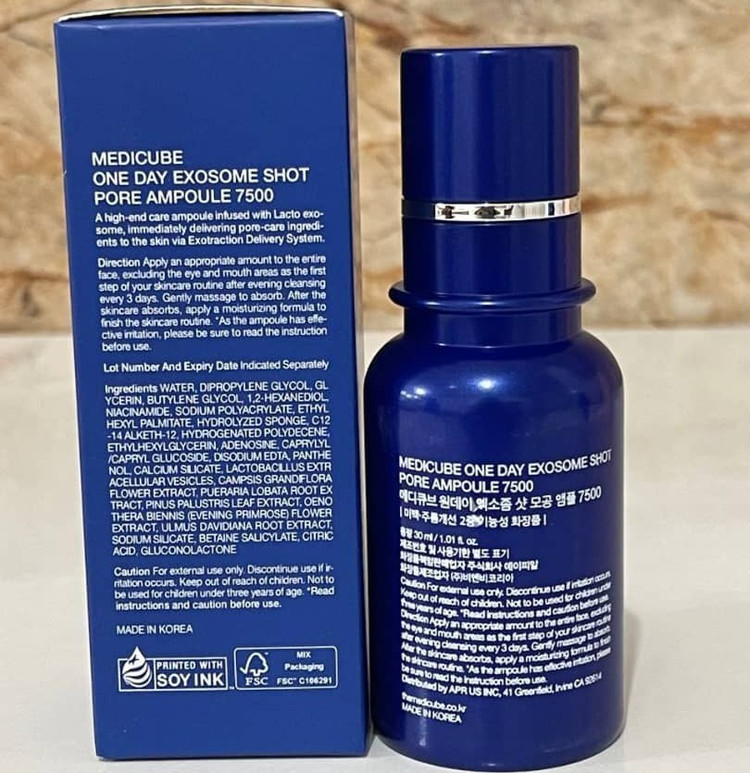 سرم لایه بردار مدی کیوب مدل Exosome Shot 2000 حجم 30 میلی لیتر های کپی (مستر)