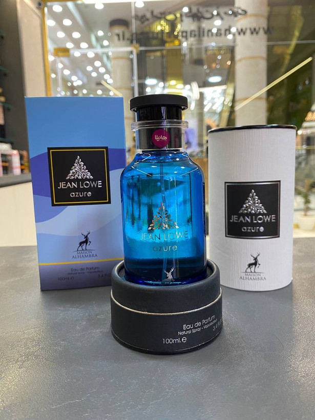 عطر ادوپرفیوم مردانه الحمبرا مدل جین لووه آزور رایحه تلخ حجم ۱۰۰ میلیلیتر شرکتی