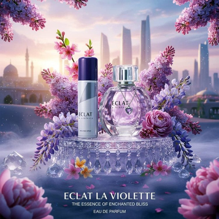 عطر ادوپرفیوم زنانه فراگرنس ورد مدل اکلت لا ویولت حجم ۱۰۰ میلیلیتر شرکتی