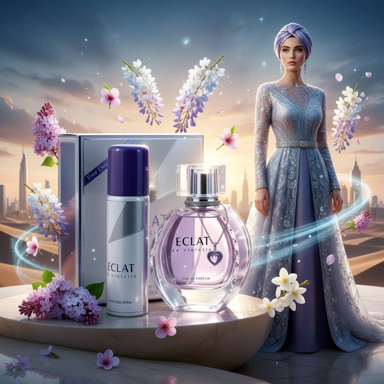 عطر ادوپرفیوم زنانه فراگرنس ورد مدل اکلت لا ویولت حجم ۱۰۰ میلیلیتر شرکتی