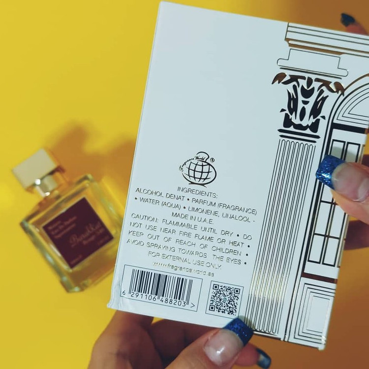 عطر ادوپرفیوم فراگرنس ورد مدل باراکات رژ 540 حجم ۱۰۰ میلی لیتر شیرین گرم شرکتی