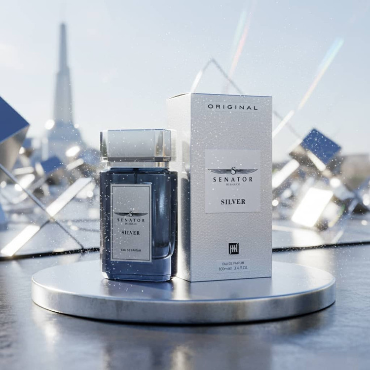 عطر ادوپرفیوم مردانه جانوین مدل سناتور سیلور حجم ۱۰۰ میلی لیتر شرکتی