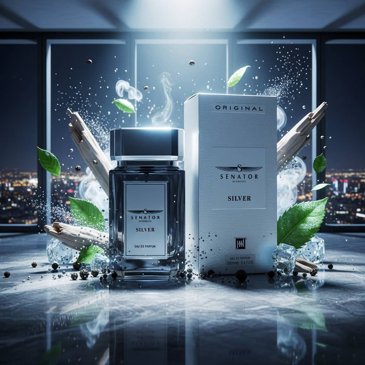 عطر ادوپرفیوم مردانه جانوین مدل سناتور سیلور حجم ۱۰۰ میلی لیتر شرکتی