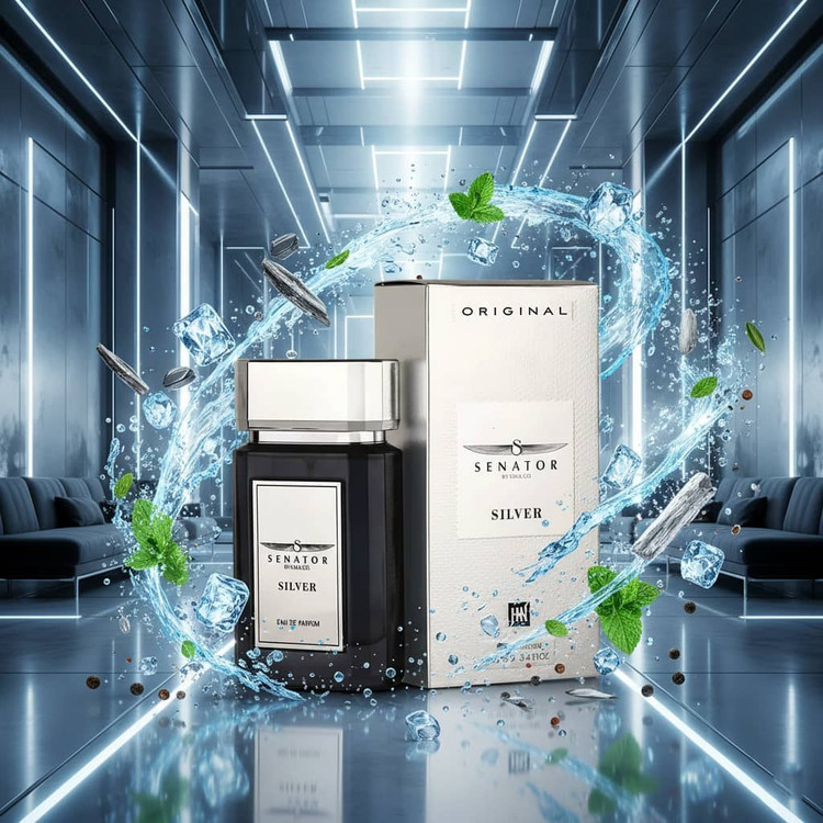 عطر ادوپرفیوم مردانه جانوین مدل سناتور سیلور حجم ۱۰۰ میلی لیتر شرکتی
