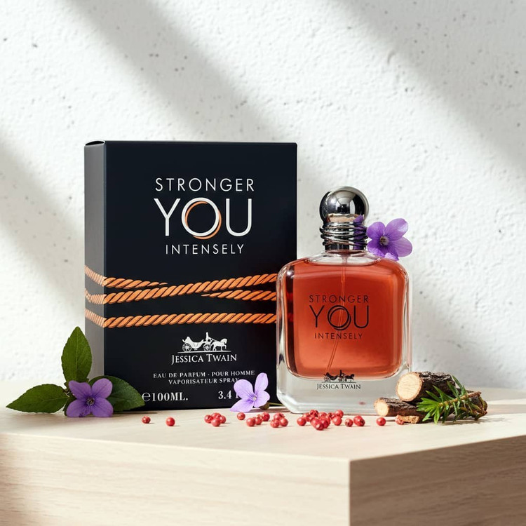 عطر ادوپرفیوم مردانه جسیکا تواین مدل استرانگر ویت یو اینتنسلی حجم ۱۰۰ میلی لیتر شرکتی