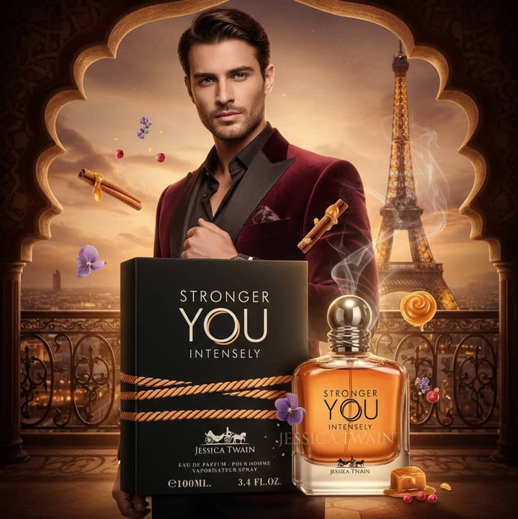 عطر ادوپرفیوم مردانه جسیکا تواین مدل استرانگر ویت یو اینتنسلی حجم ۱۰۰ میلی لیتر شرکتی