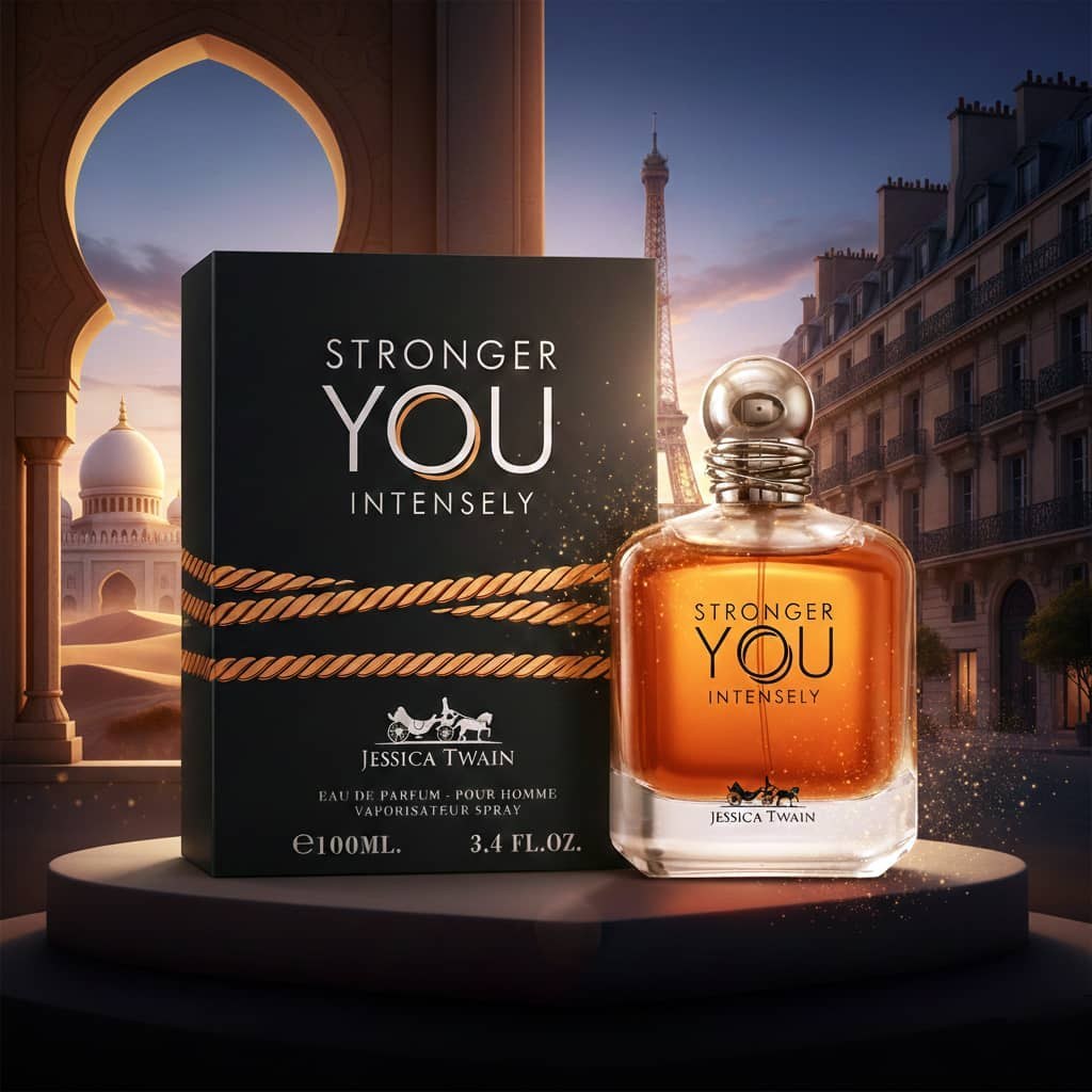عطر ادوپرفیوم مردانه جسیکا تواین مدل استرانگر ویت یو اینتنسلی حجم ۱۰۰ میلی لیتر شرکتی