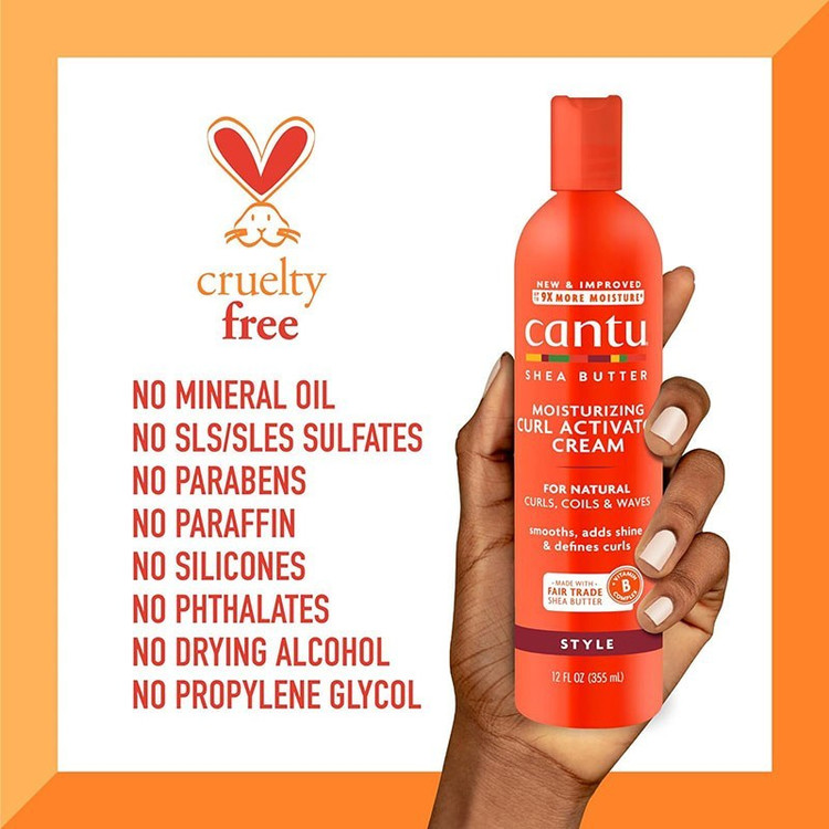 کرم اکتیویتور کانتو شی باتر مرطوب کننده موهای فر Cantu Shea Butter Moisturizing Curl Activator Cream مسترکوالیتی